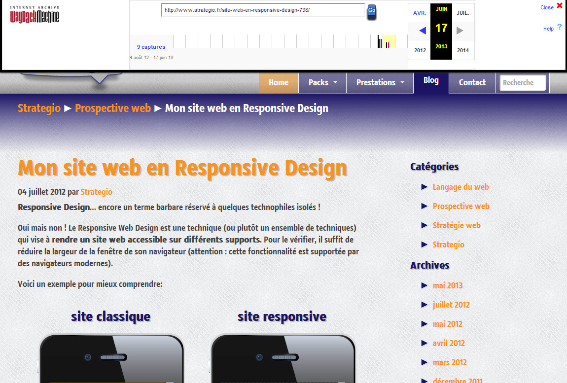 Strategio sur les archives du Web